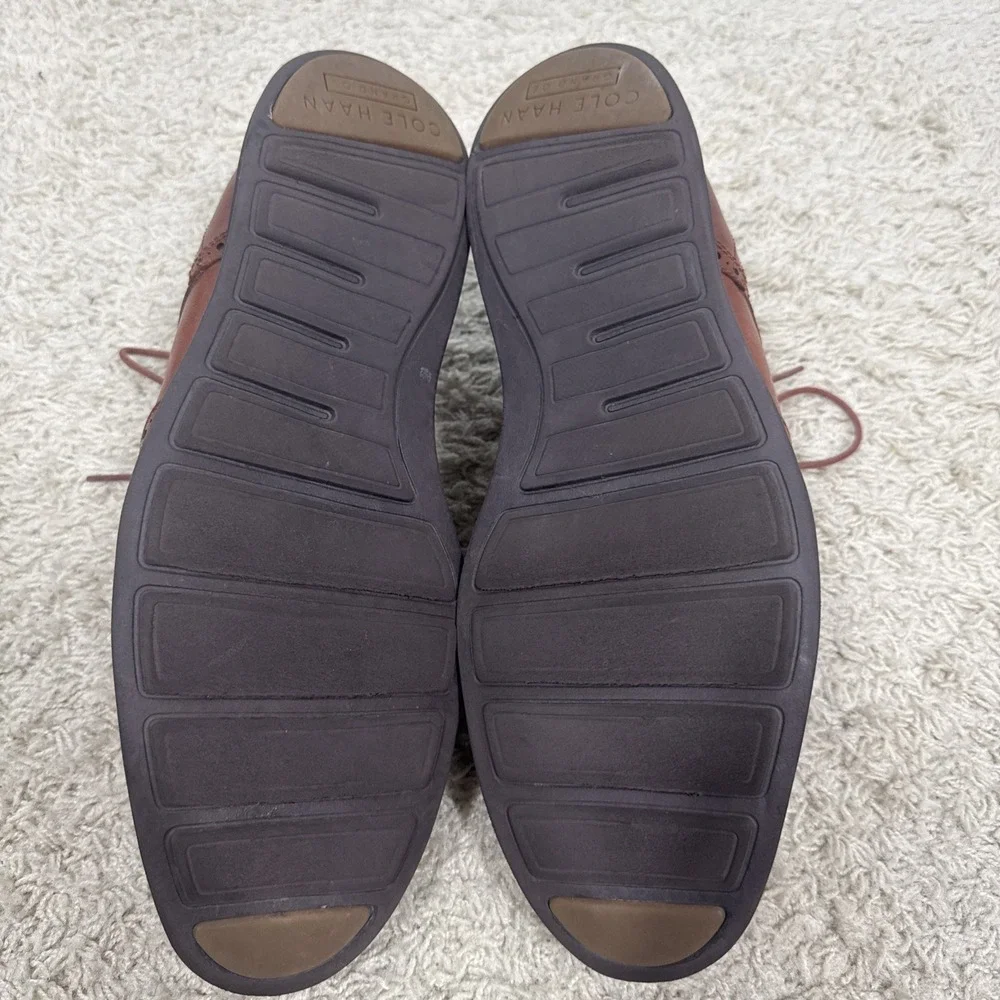 Cole Haan Original Grand Wingtip Oxford Mens 12M Brown Leather Dress Shoes Work
